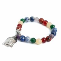 Edelsteen Armband 7 Chakra met Boeddha bedel - 8 mm