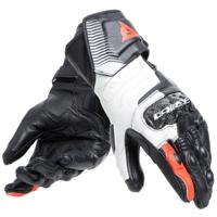 DAINESE Carbon 4 Long Lady, Race motorhandschoenen, Zwart-Wit-Fluo Rood - thumbnail