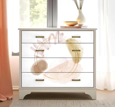 Abstracte elegante vormen meubel sticker