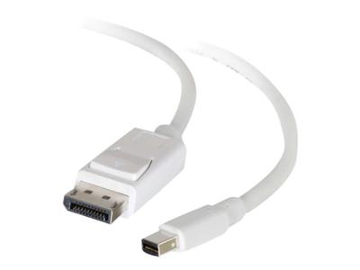 1m Mini DisplayPort to DisplayPort Adapter Cable 4K UHD - White - DisplayPort kabel - Mini DisplayPort (M) naar DisplayPort (M) - 1 m - wit