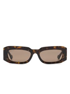 Gucci Eyewear lunettes de vue rectangulaires à effet écailles de tortue - Marron