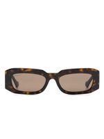 Gucci Eyewear lunettes de vue rectangulaires à effet écailles de tortue - Marron