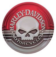 Harley-Davidson Schedel Tinnen Dienblad -LAATSTE KANS - thumbnail