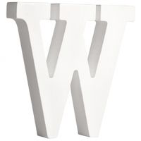 Witte houten letter W