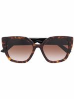 Prada Eyewear lunettes de soleil à effet écaille de tortue - Marron