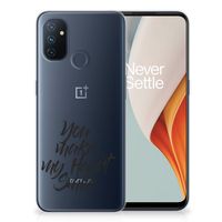 OnePlus Nord N100 Siliconen hoesje met naam Heart Smile