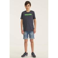 JACK & JONES JUNIOR T-shirt JCONEWDENNIS met logo donkerblauw