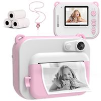 Kindercamera met Printer - Roze - thumbnail