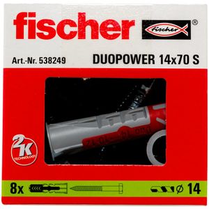 Fischer DUOPOWER 14x70 S 2-componenten plug 70 mm 14 mm 538249 8 stuk(s)