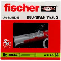 Fischer DUOPOWER 14x70 S 2-componenten plug 70 mm 14 mm 538249 8 stuk(s) - thumbnail