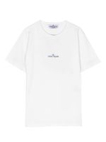 Stone Island Junior t-shirt en coton à logo imprimé - Blanc