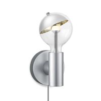 Move Me wandlamp Wally - grijs / Sphere 5,5W zilver goud