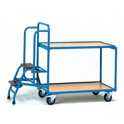 Fetra Hauptartikel 2105 Orderpickwagen Staal Poedercoating Laadvermogen (max.): 250 kg Stralend blauw (RAL 5007)