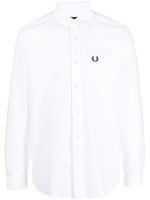 Fred Perry chemise en coton à logo brodé - Blanc