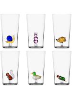 Ichendorf Milano lot de six verres vernis Animal Farm - Blanc