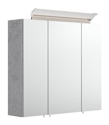 Saniclear Rocky 70cm spiegelkast met design LED verlichting beton grijs