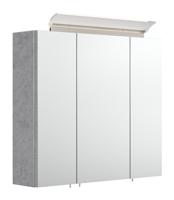 Saniclear Rocky 70cm spiegelkast met design LED verlichting beton grijs