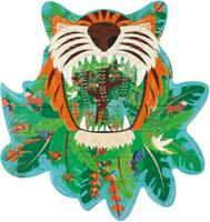 Scratch legpuzzel Tijger junior 56 cm karton groen 59 stukjes