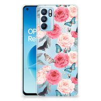 OPPO Reno6 5G TPU Case Butterfly Roses - thumbnail