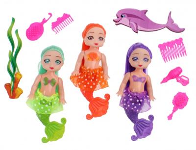 Jonotoys zeemeerminnenset meisjes 11,5 cm groen/oranje/paars Jonotoys zeemeerminnenset meisjes 11,5 cm groen/oranje/paars