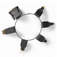 Nedis CCGB34999BK HDMI™-Adapterring (6 verschillende HDMI-adapters) - thumbnail