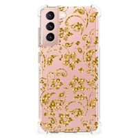 Samsung Galaxy S21 FE Case Gouden Bloemen - thumbnail