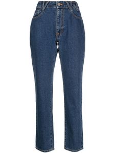 Vivienne Westwood pantalon fuselé à motif monogrammé - Bleu