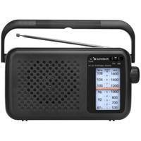Sunstech RPS760 - AM/FM-radio, draagbaar, met telescopische antenne en transportgreep, zwart