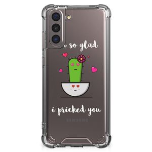 Samsung Galaxy S21 Stevig Bumper Hoesje Cactus Glad