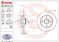 Remschijf BREMBO, Remschijftype: Massief, u.a. für Citroën, Peugeot, DS, Opel - thumbnail