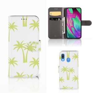 Samsung Galaxy A40 Hoesje Palmtrees