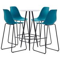vidaXL 5-delige Barset kunststof turquoise