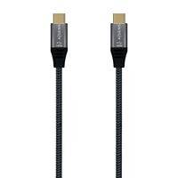 Aisens USB-kabel 3.2 Gen2X2 8K C/M-C/M, grijs, 1,0 m