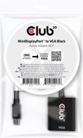 CLUB3D MiniDisplayPort™ to VGA Black Active Adapter M/F