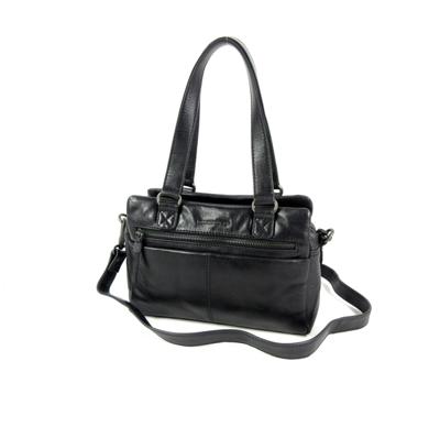 PORTO 3 vaks trendy dames handtas Zwart