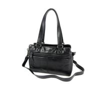 PORTO 3 vaks trendy dames handtas Zwart