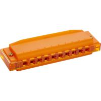 Hohner Translucent Harp C diatonische mondharmonica oranje - thumbnail