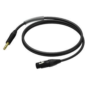 Procab PRA723/1.5 verloopkabel 1x stereo jack naar 1x XLR female met Neutrik-pluggen 1,5m