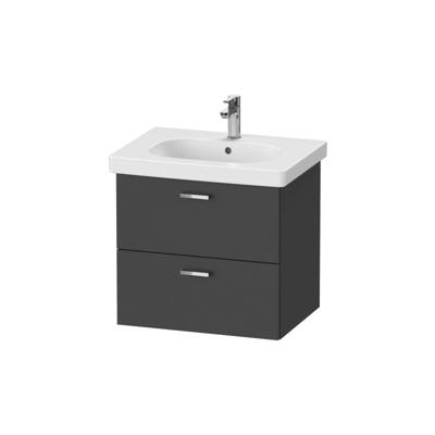 Duravit XBase wastafelonderkast 60x45,8 cm met 2 laden voor D-Code wastafel, matgrafiet Duravit XBase wastafelonderkast 60x45,8 cm met 2 laden voor D-Code wastafel, matgrafiet