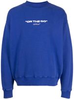 Off-White sweat à slogan brodé - Bleu