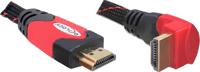 Delock 82686 Kabel High Speed HDMI met Ethernet - HDMI A male > HDMI A male haaks 4K 2 m - thumbnail