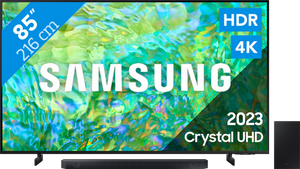 Samsung Crystal UHD 85CU8000 (2023) + Soundbar