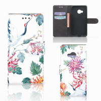 HTC U Play Telefoonhoesje met Pasjes Bird Flowers