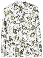 ERDEM chemise en lin à fleurs - Blanc