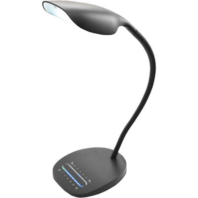 LED Tafellamp - Trion Sankim - 7W - Aanpasbare Kleur - Dimbaar - Rond - Mat Zwart - Aluminium