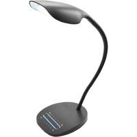 LED Tafellamp - Trion Sankim - 7W - Aanpasbare Kleur - Dimbaar - Rond - Mat Zwart - Aluminium