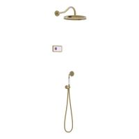 Regendouche set electronisch Tres Shower Technology Classic | Inbouw | Thermostaatkraan | 2-weg | Vintage | Messing mat