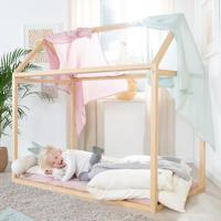 roba Huisbed Montessori 70 x 140 cm - Kinderbed van FSC-gecertificeerd massief hout - Bamboe natuur