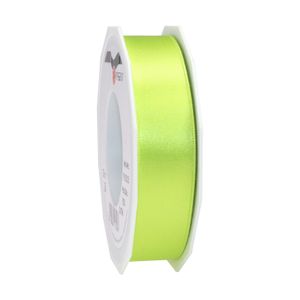 1x Luxe lime groen satijnen lint rollen 2,5 cm x 25 meter cadeaulint verpakkingsmateriaal