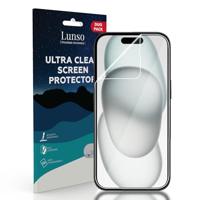 Lunso - Geschikt voor iPhone 15 Plus - Duo Pack (2 stuks) Beschermfolie - Full Cover Screen protector